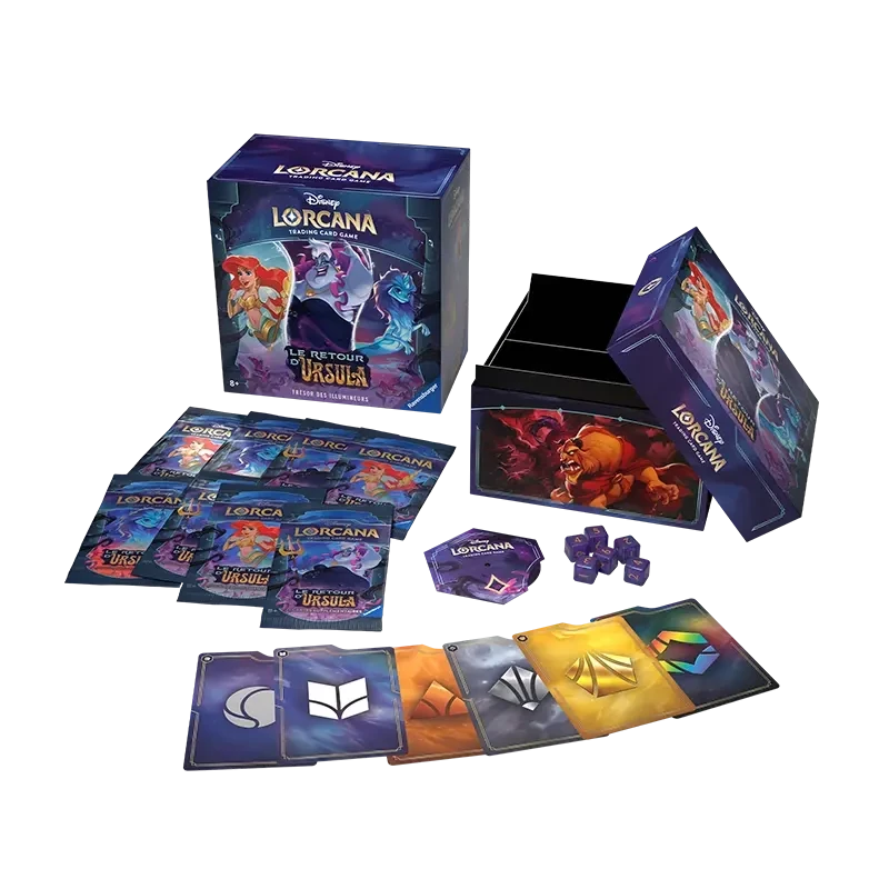 Lorcana TCG Chapitre 4 Le Retour dUrsula - Coffret Trésor des Illumineurs FR - contenu du coffret | NK - Nordikards