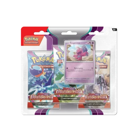 Pokémon TCG EV02 Évolutions à Paldea - Tripack FR - vue de face Forgerette | NK - Nordikards