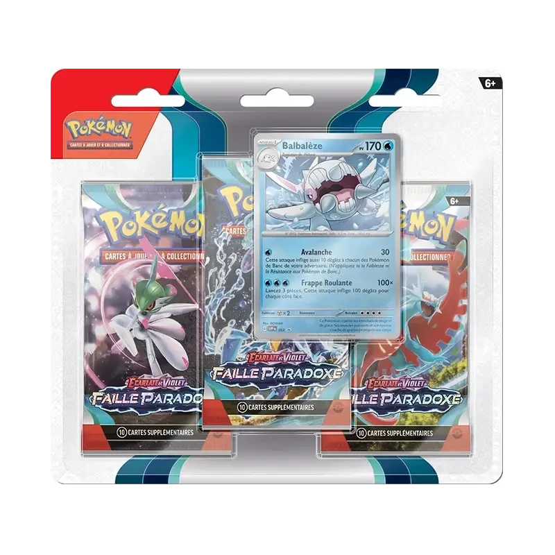 Pokémon TCG EV04 Faille Paradoxe - Tripack FR - vue de face Balbal?ze | NK - Nordikards