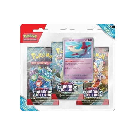 Pokémon TCG EV07 Couronne Stellaire - Tripack FR - vue de face Latias | NK - Nordikards