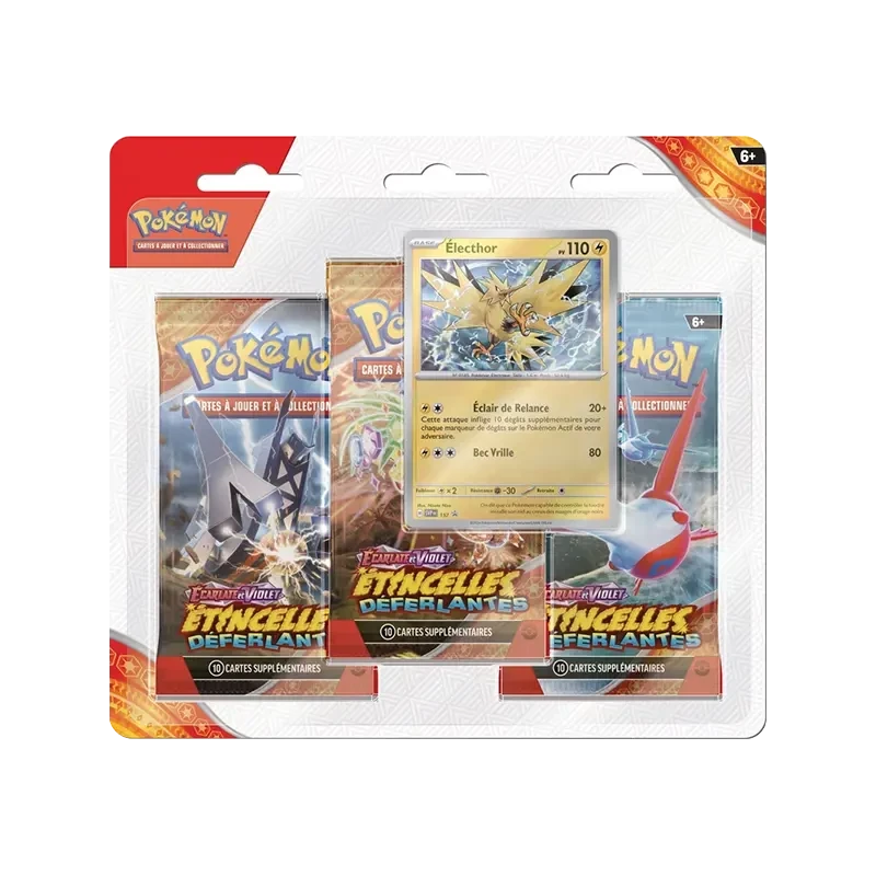 Pokémon TCG EV08 Etincelles Deferlantes - Tripack FR - vue de face Electhor | NK - Nordikards