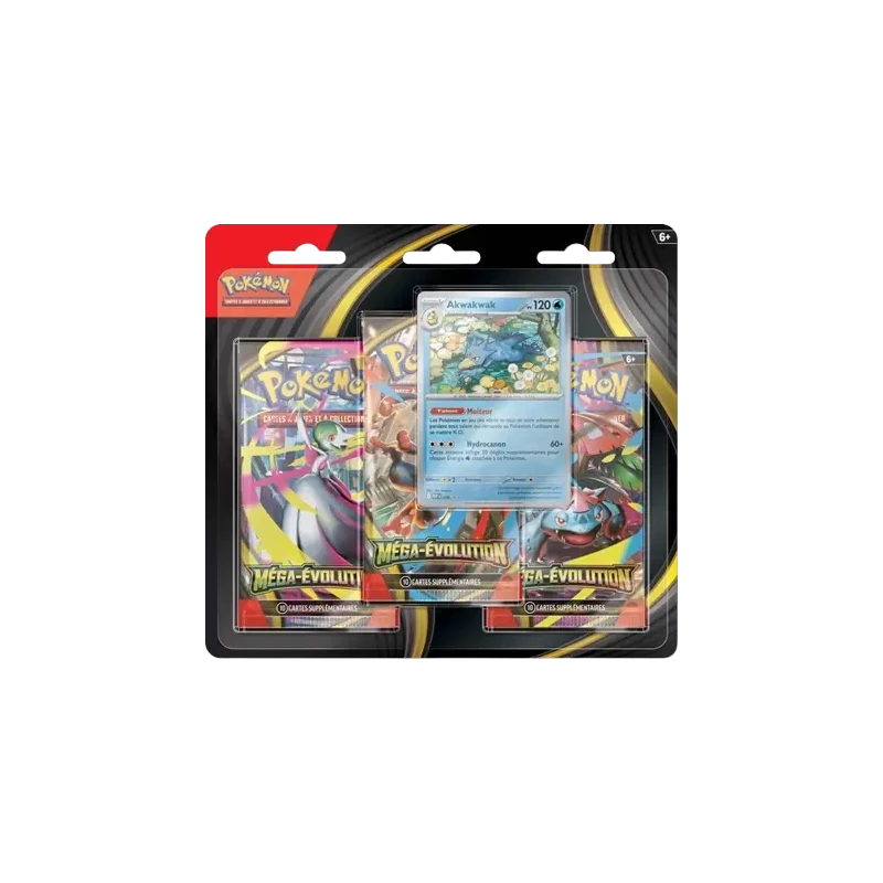 Pokémon TCG ME01 Méga Evolution - Tripack Akwakwak FR | NK - Nordikards