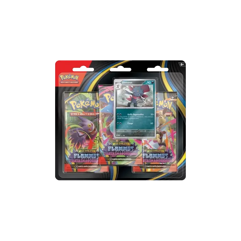 Pokémon TCG ME02 Méga Evolution - Flammes Fantasmagoriques - Tripack Dimoret FR | NK - Nordikards