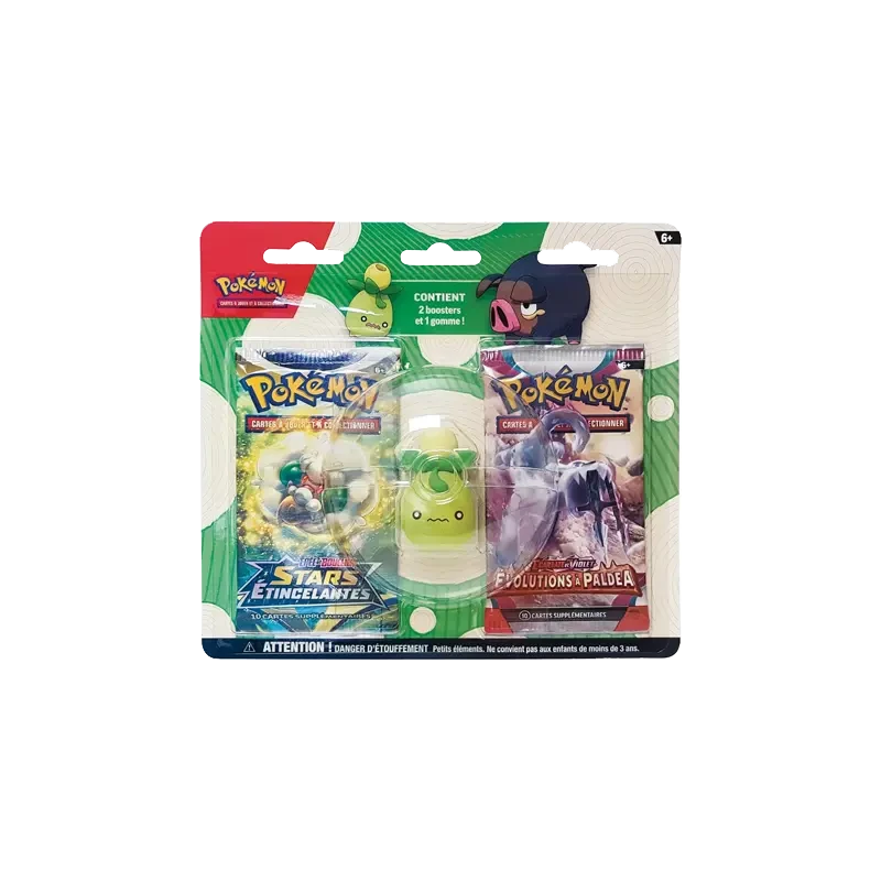 PKM Duopack + Gomme Olivini 1xEV02 1xEB09 FR TCG | NK