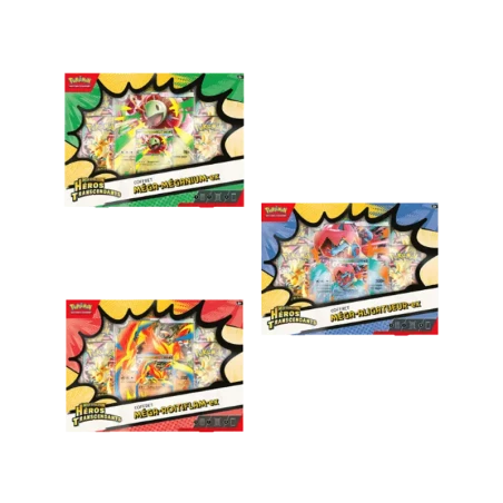 Pack Pokémon ME02.5 Héros Transcendants FR – Méga Roitiflam, Méganium & Aligatueur ex TCG | NK